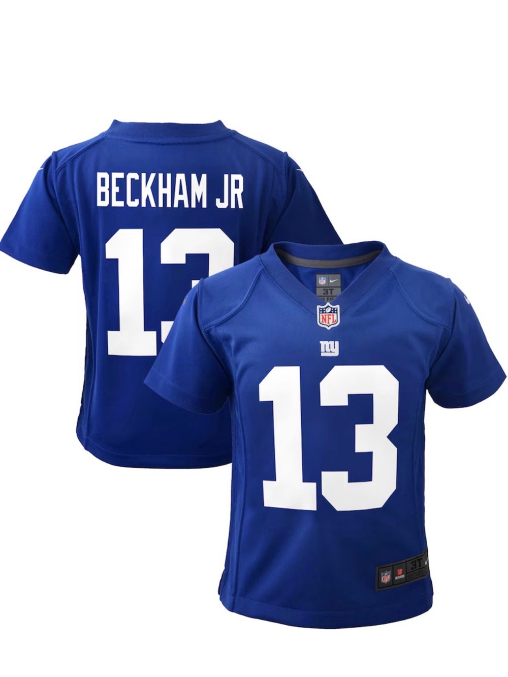 Nike New York Giants Odell Beckham Jr Toddler Jersey, Size 2T.